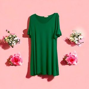 Kelly green dress.
